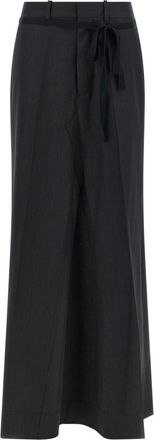Maison Margiela Black Raw Cut Hem Skirt
