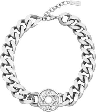 st. Moran Tarnish Resistant Star of David Choker Necklace in Silver at Nordstrom