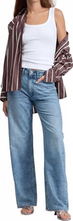 Rag & Bone Logan Wide Jean In Blue Denim