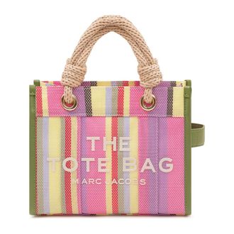 Marc Jacobs Stripe Mesh Small Tote Bag - female - Marc Jacobs - Shopping Bags - Multicolor - ONE SIZE - Bags