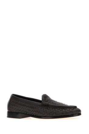 Bottega Veneta Womens Dark Brown Leather Charlotte Ballerinas Espresso Ballerine Flat Shoes