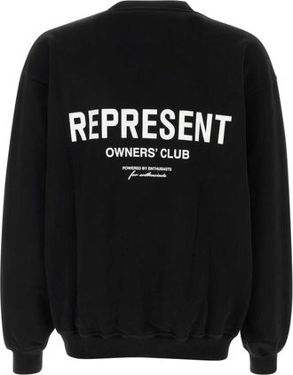 Represent Mens Owners Club Sweatshirt Black Cotton Sweater