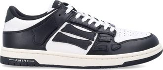 Amiri Skel Sneakers In White And Black Leather