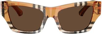 Burberry Dark Brown Cat Eye Ladies Sunglasses BE4441U 414673 52