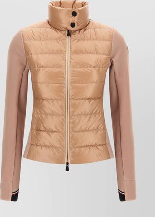 Moncler high collar long sleeve quilted vest