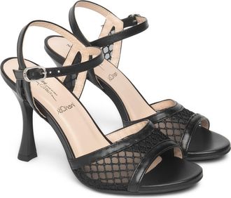 Nero Giardini Ankle Strap Mesh Sandal in Black at Nordstrom, Size 10Us