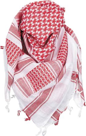 MFH PLO Shemagh Fringed Neck Scarf (Red/White/115 x 110cm)