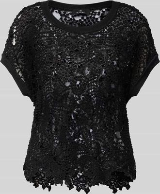 Monari Strickshirt mit Rundhalsausschnitt in Black, Gr&ouml;&szlig;e 38