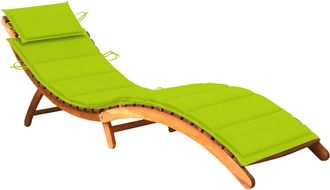 vidaXL Tumbona De Jard&iacute;n Con Coj&iacute;n Madera Maciza De Acacia Vidaxl