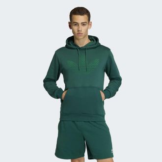 adidas Kapuzensweatshirt ADIDAS ORIGINALS MONOGRAM INFILL HOODIE, Herren, Gr. XXL, collegiate gr&uuml;n, Obermaterial: 70% Baumwolle, 30% Polyester, angesetztes B