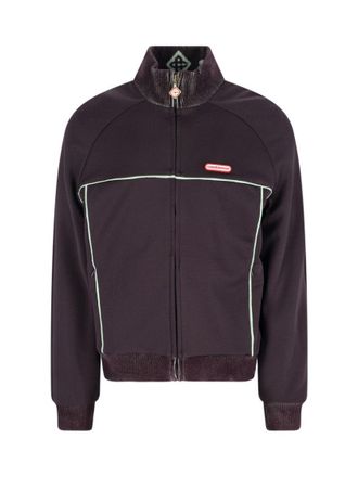 Casablanca Classic Structured Black Jacket With Front Zipper Closure