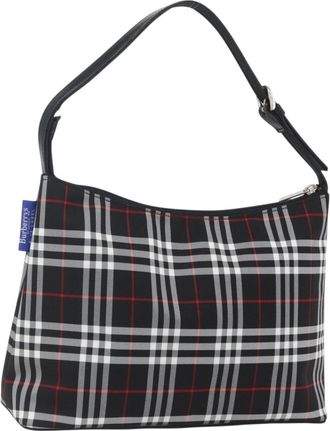 Burberry Nova Check Nylon Black Nylon Handbag (Pre-Owned)