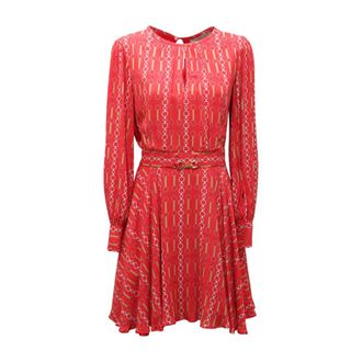 Marella Odeon Jurk - Dames - Korte kleedjes - Rood - S - Katoen - Kleedjes