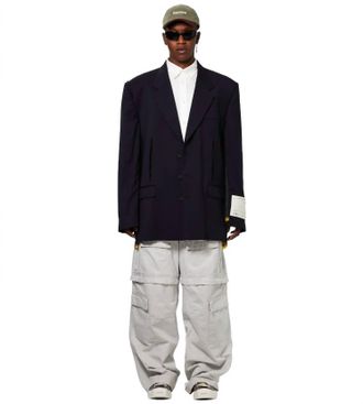 Off-white Sport Coat Blazer In Navy