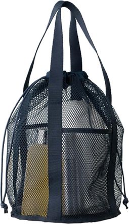 Generic TFixol 1pc Versatile Mesh Beach-Pool Tote Foldable Large Capacity Easy-Carry Shoulder Strap Secure Drawstring Lightweight Multi-function