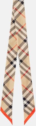 Burberry Sciarpa Burberry Check in twill di seta