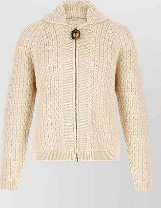 J.W.Anderson cotton-blend cable-knit zip cardigan