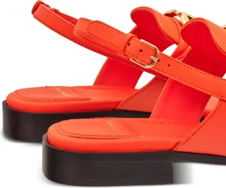 Ferragamo Gancini Flat Sandal - Orange