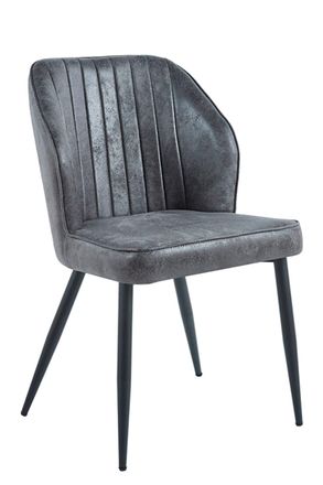 Regalos Miguel Silla en color gris de estilo boho en polipiel