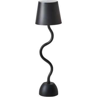Beliani Beliani - Modern Table Lamp Iron Aluminium with Touch Switch usb Cable Charging Wireless Indoor Outdoor Black Vouga