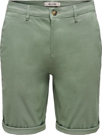Only & Sons Shorts ONLY & SONS ONSSAUL 0573 SHORTS NOOS, Herren, Gr. XXL, N-Gr, sea spray, Web, Obermaterial: 98% Baumwolle, 2% Elasthan, unifarben, regular fit n