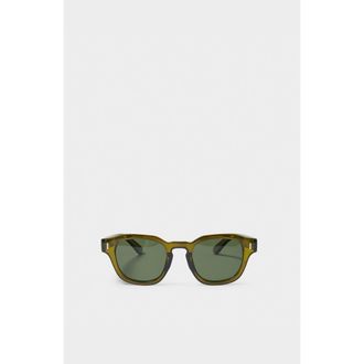 Katie Loxton Milos Sunglasses in Olive Transparent Green at Nordstrom