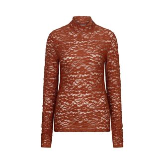 Dante6 Irony Kant Top - Dames - Blouses & Shirts - Bruin - Maat: M Polyamide