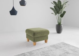 HOME AFFAIRE Polsterhocker »Rochelle« 1 Stk. tlg. Massive 12 cm Holzbeine