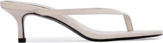 Black Suede Studio Tash 50 Mule in Coconut Leather at Nordstrom, Size 39.5