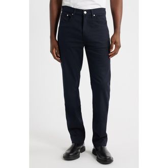 Frame Denim Modern Straight Leg Five-Pocket Twill Pants in Dark Navy at Nordstrom, Size 33