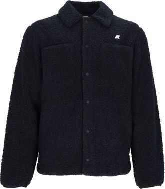 K-Way Signature Sherpa Textured Jacket With Classic Collar