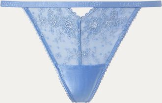 Lounge Flirt G-String - Korenbloemblauw - XXL