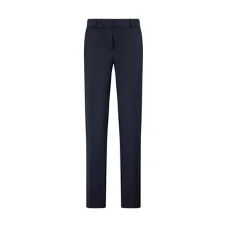Brooks Brothers Pinstripe Cigarette Fit Virgin Wool Trousers - female - Brooks Brothers - Slim-fit Trousers - Blue - 2XL - Trousers