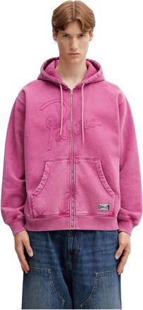 by Parra Not Fade Away Zip Hoodie - Heren - Vesten met rits - Roze - L - Katoen - Hoodies & sweatvesten