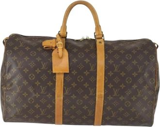 Louis Vuitton Pre-owned Weekend Bags, female, Brown, Size: ONE SIZE Pre-owned Vintage Monogram Keepall Travel Bag