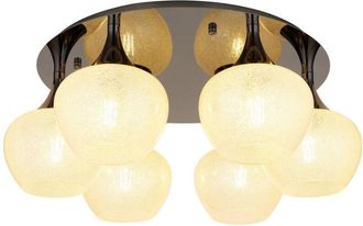 Globo Lighting Globo Maxy L&aacute;mpara De Techo Globe, Pantalla De Cristal Transparente En Tono Bronce, 6 Bombillas E27