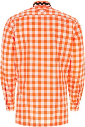 Prada Mens Embroidered Poplin Shirt F03ds Exterior: Cotton Camicie