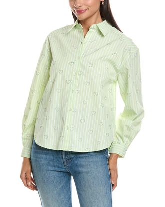Nanette Lepore Rhinestone Hearts Shirt