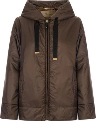 Max Mara Daria Padded Jacket - Dames - Winterjassen - Bruin - 2XS - Leer - Jassen