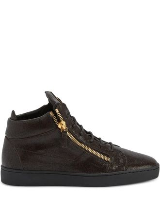 Giuseppe Zanotti Kriss leren mid-top sneakers - Bruin