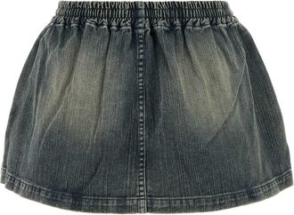 Balenciaga Womens Skirt Mini Blue Cotton