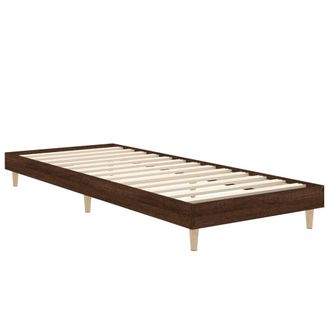 vidaXL Estructura De Cama Sin Colch&oacute;n Madera Marr&oacute;n Roble 75x190 Cm Vidaxl
