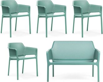 Nardi Net Bank + 4x Net Armlehnstuhl, salice