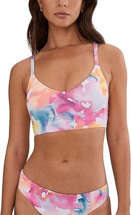 Nike Aquarelle V-neck Midkini Womens Clothing Pink Glow : LG, Polyester/Spandex