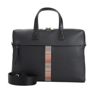 Paul Smith Laptop Bags & Cases, male, Black, Size: ONE SIZE Black Leather Folio Bag