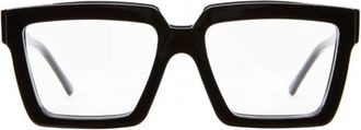 Kuboraum Zwarte Glanzende Vierkante Bril - Heren - Brillen - Zwart - ONE Size - Accessoires