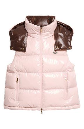 Moncler Niverolle Crop Down Vest in Pink at Nordstrom, Size 1