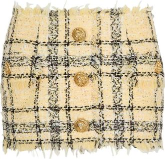 Balmain Tweed rok met knopen