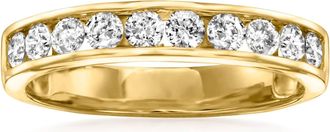 Ross-Simons Channel-Set Diamond Wedding Band in 14kt Yellow Gold