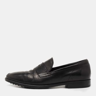 Tod's Tods Black Leather Penny Slip On Loafers